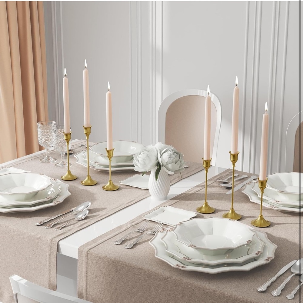 🆕 Set of 3 Brass Candlestick Holders - Picture 4 of 10